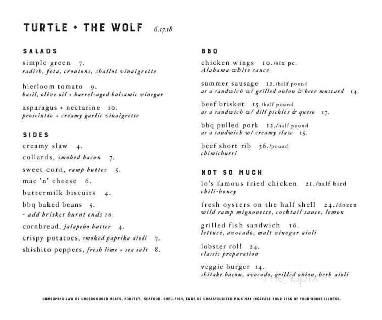 Menu page 2