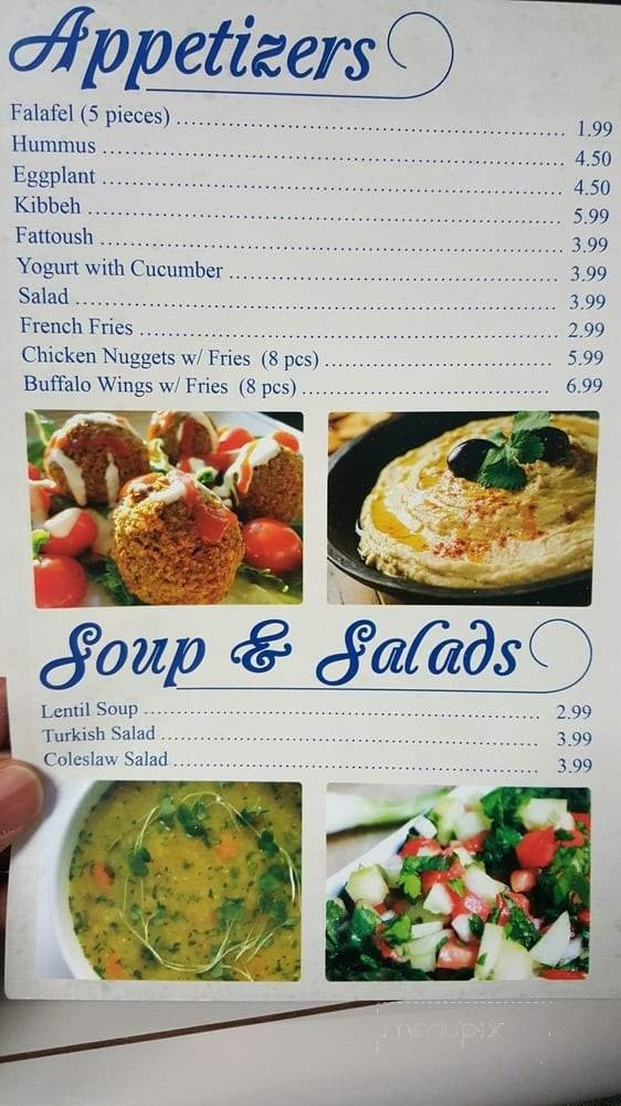 Menu page 1