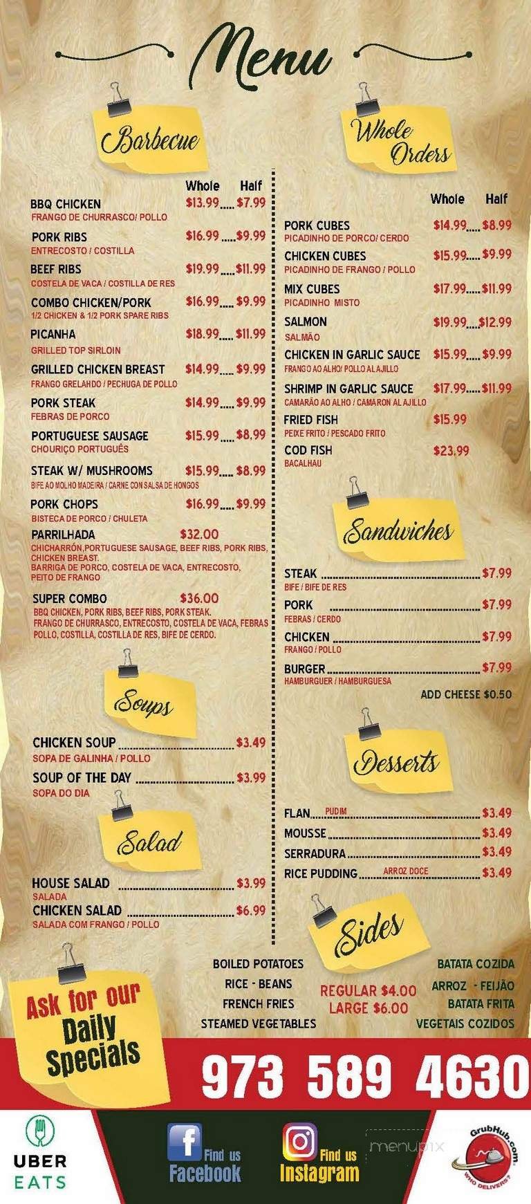 Menu page 1