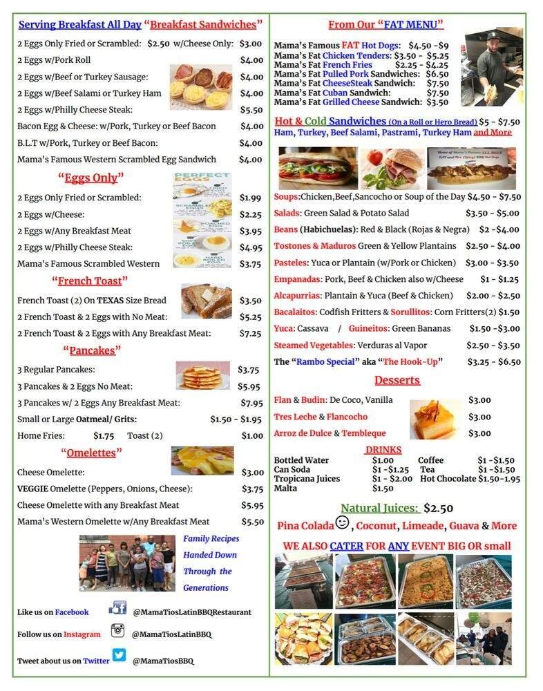 Menu page 1
