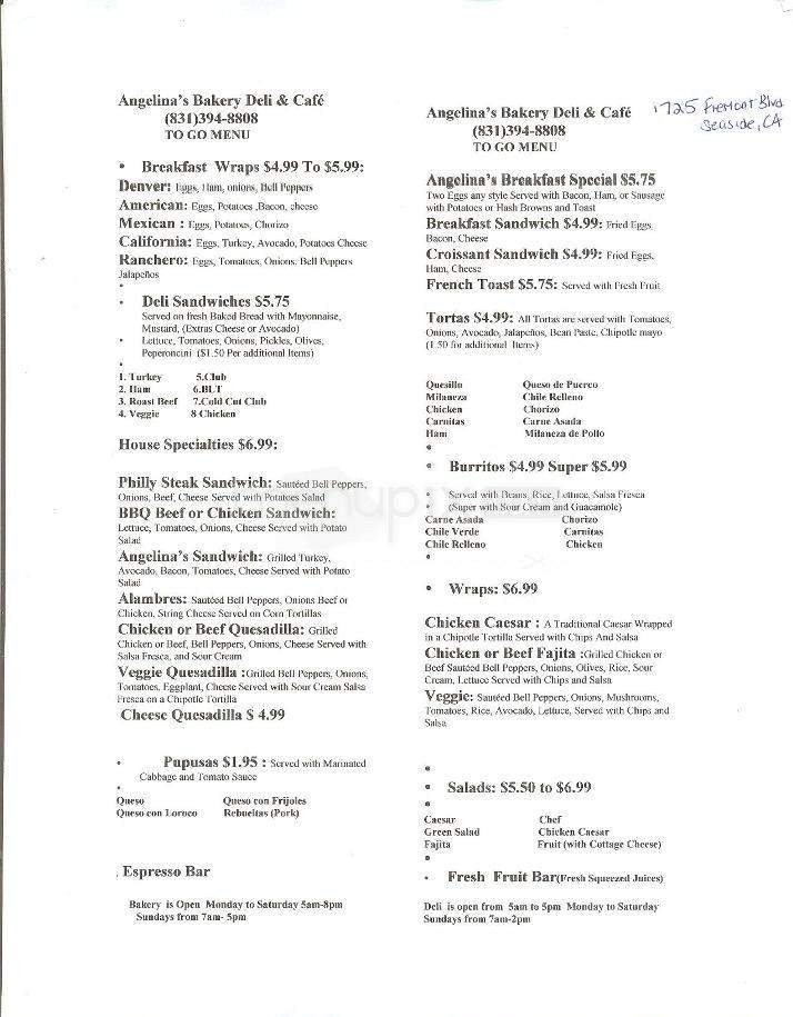 Menu page 1