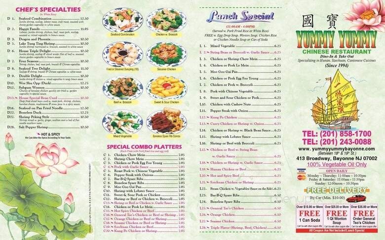 Menu page 1