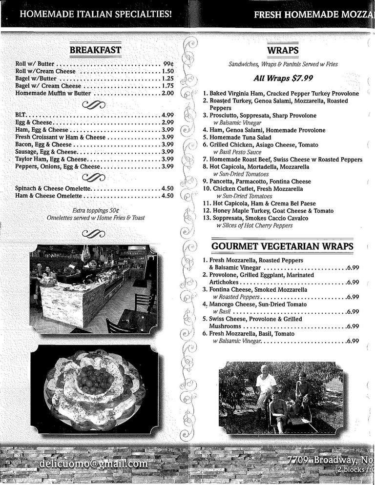 Menu page 1