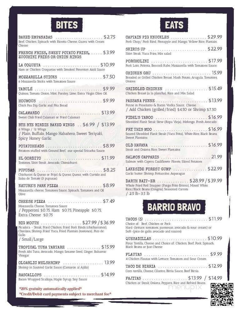 Menu page 1