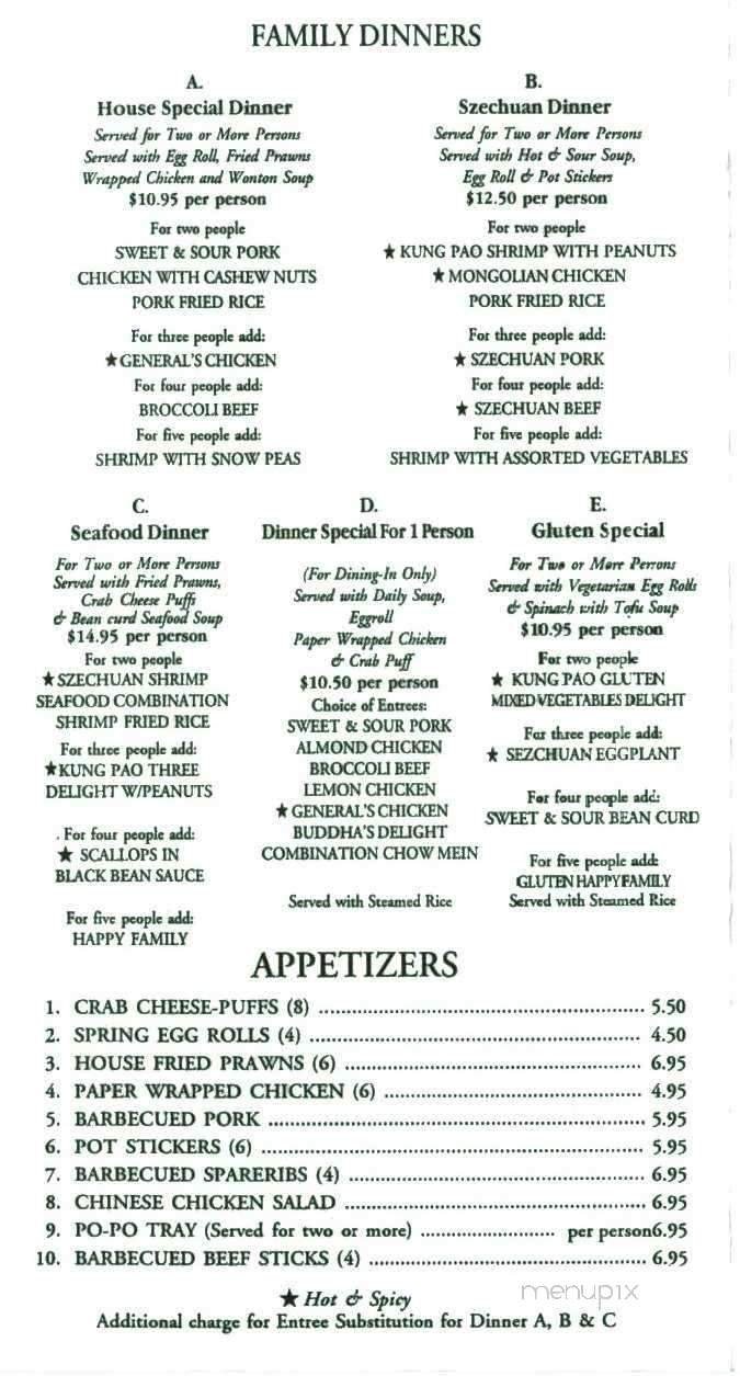 Menu page 1