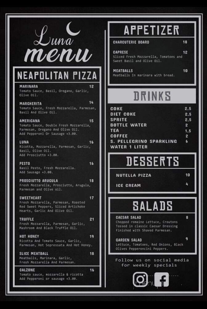 Menu page 1