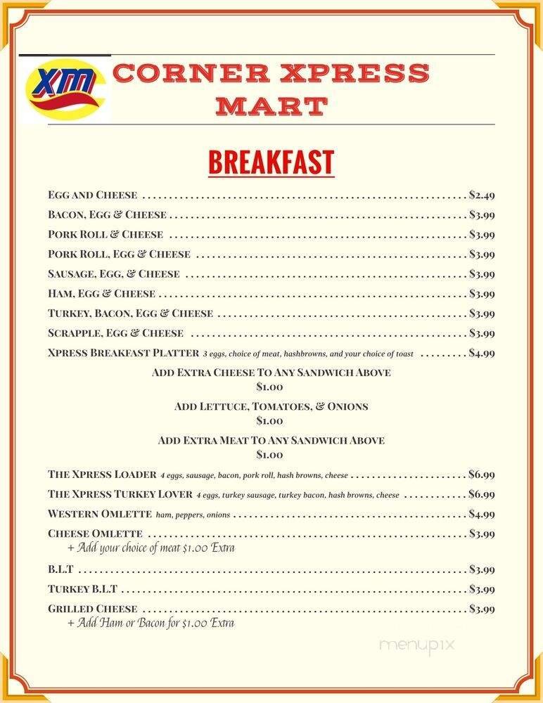 Menu page 1