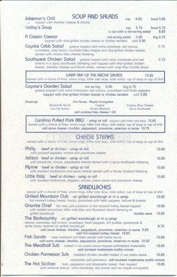 Menu page 2