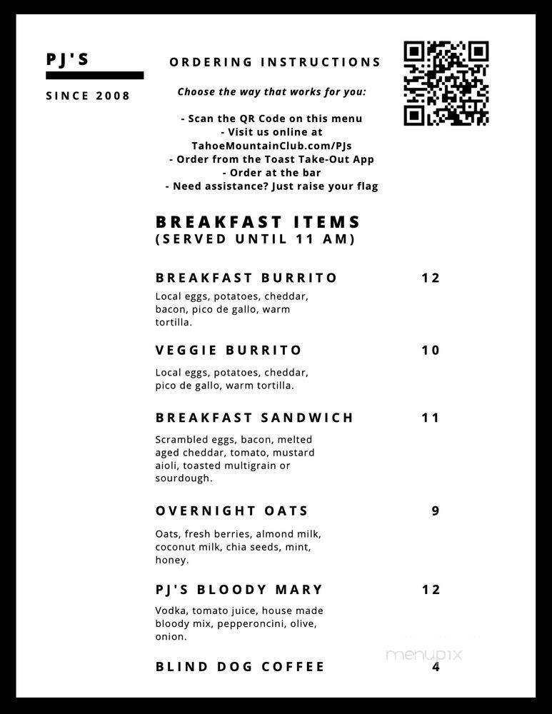 Menu page 1
