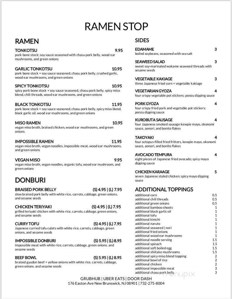 Menu page 1