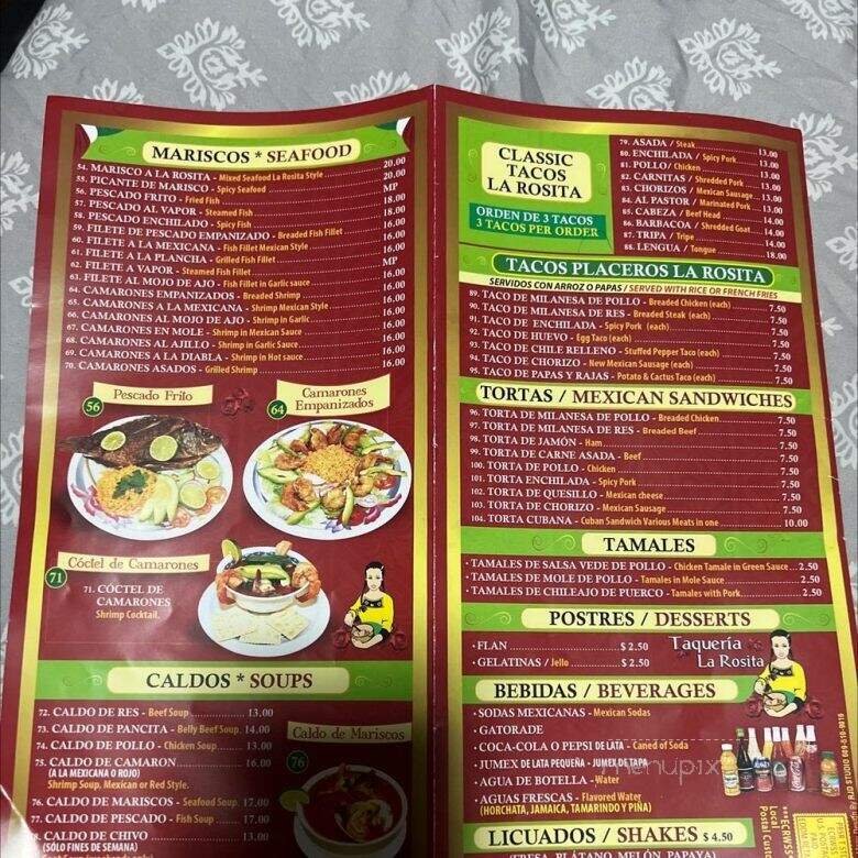 Menu page 1