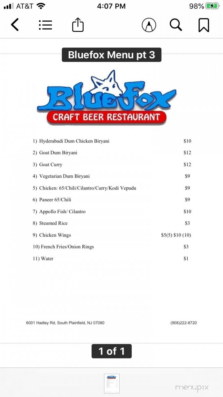 Menu page 1