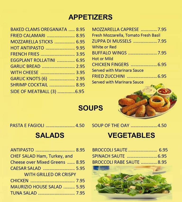 Menu page 1