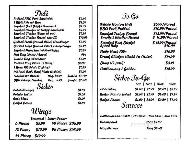 Menu page 1