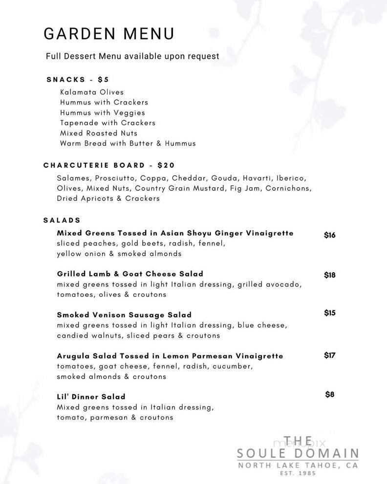 Menu page 1
