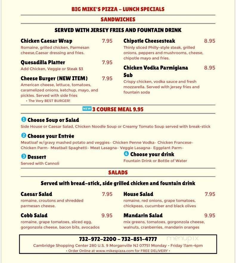Menu page 1