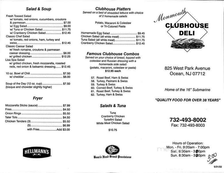 Menu page 1