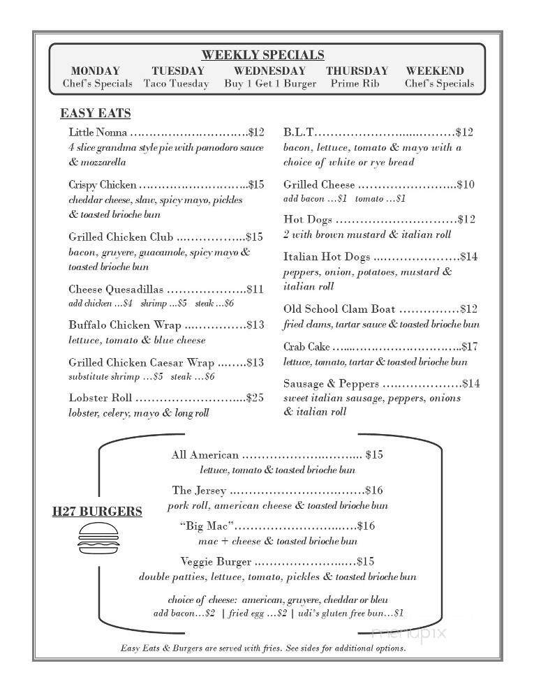 Menu page 1