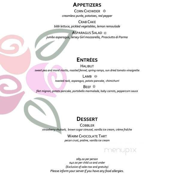 Menu page 1