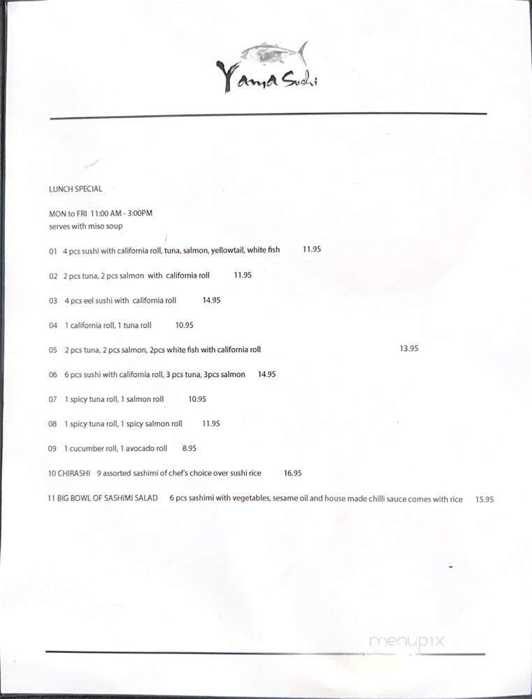 Menu page 1