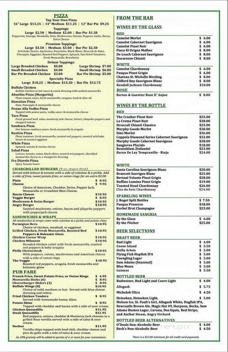 Menu page 2