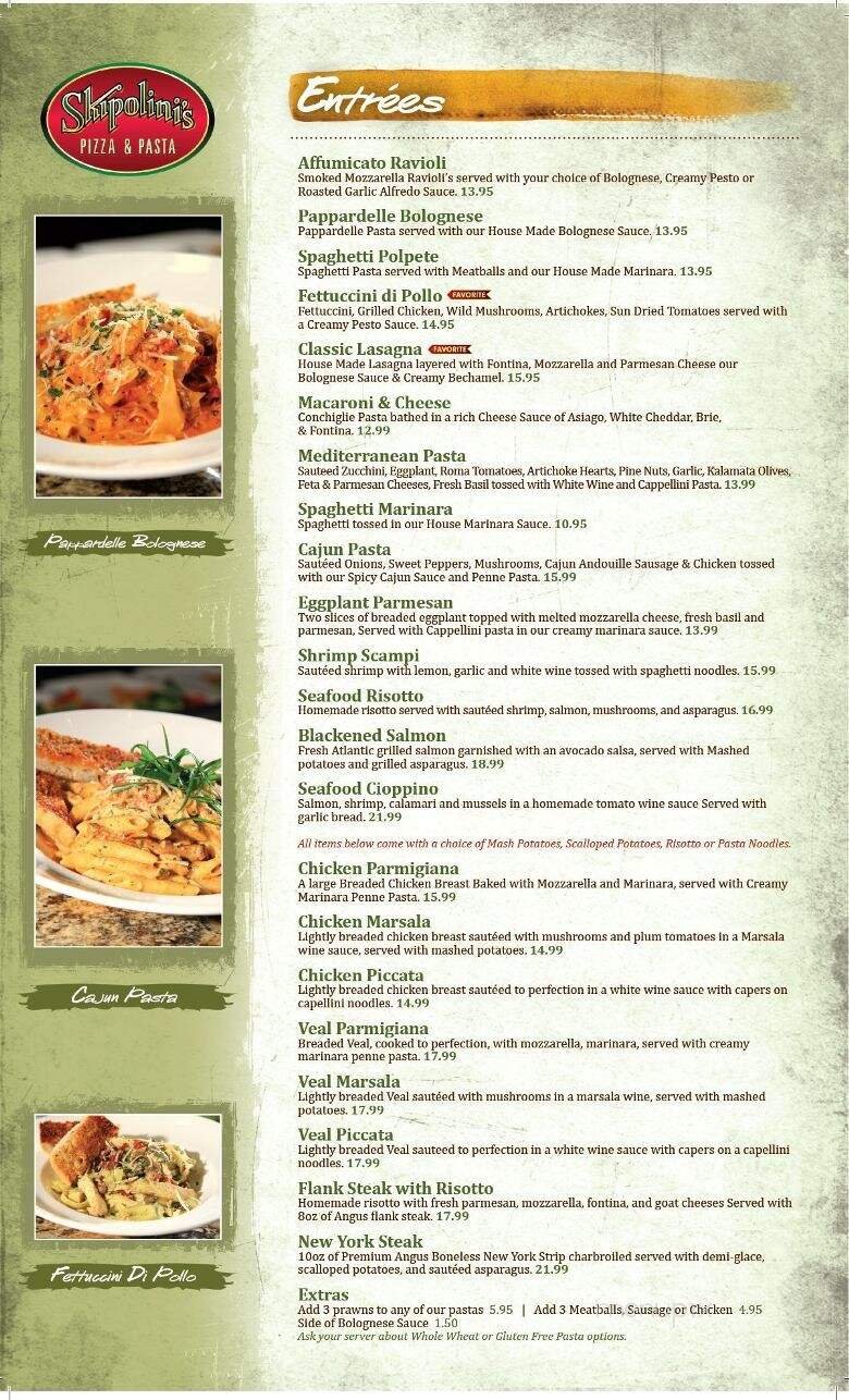 Menu page 1