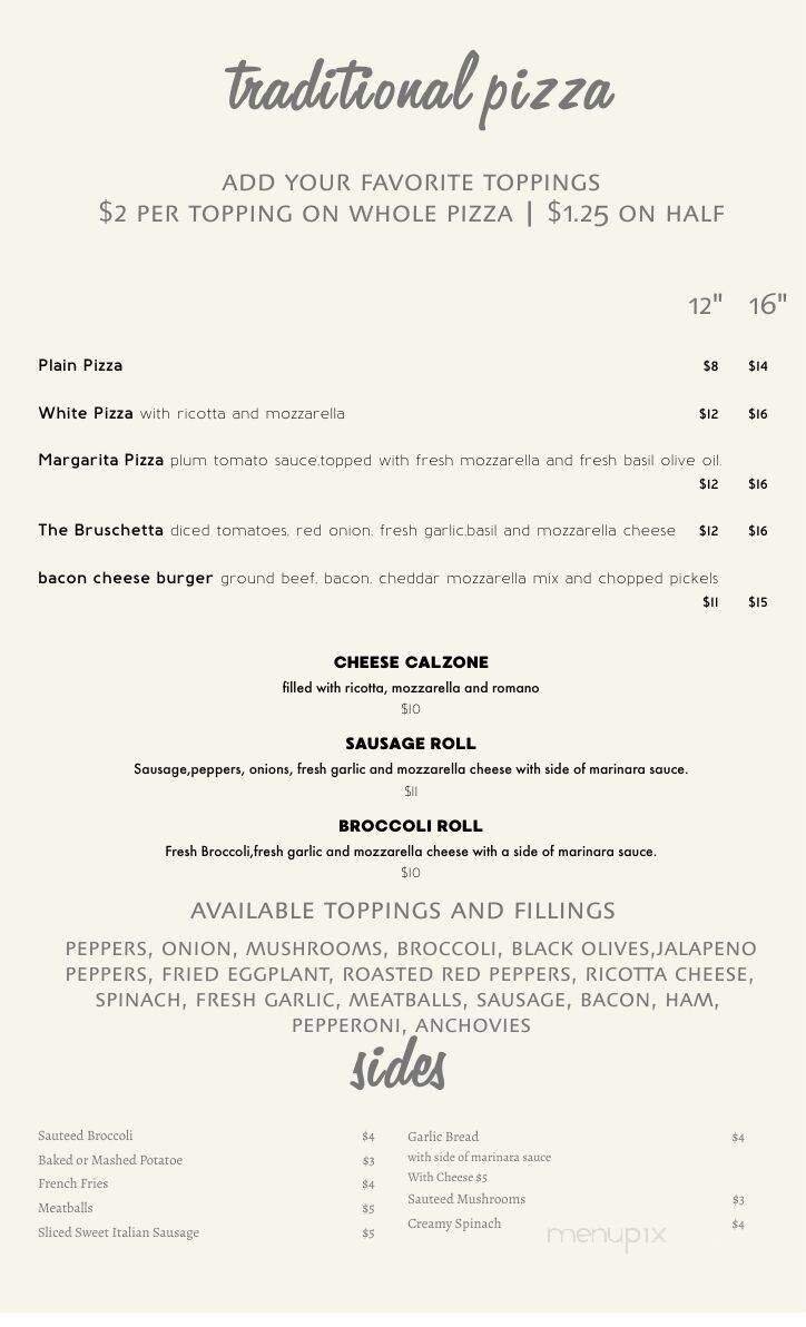 Menu page 1