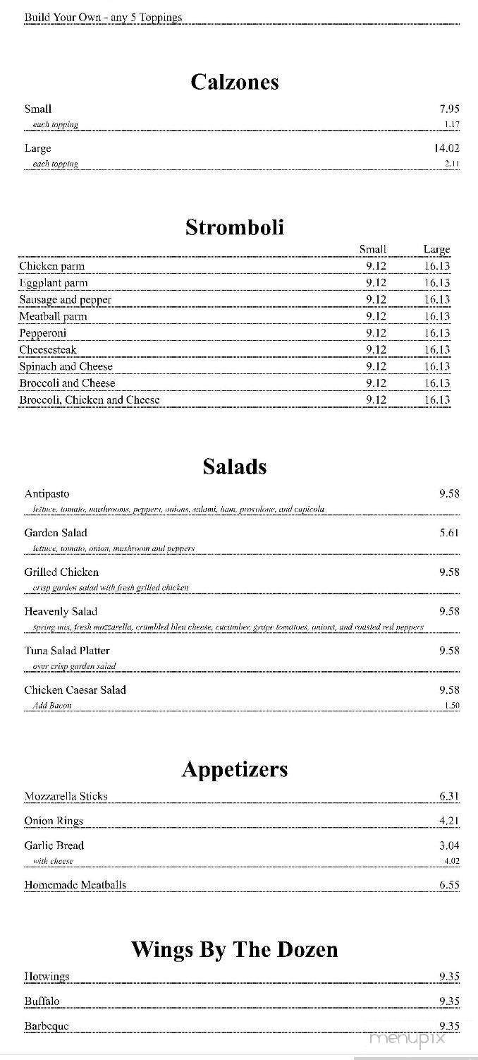 Menu page 1