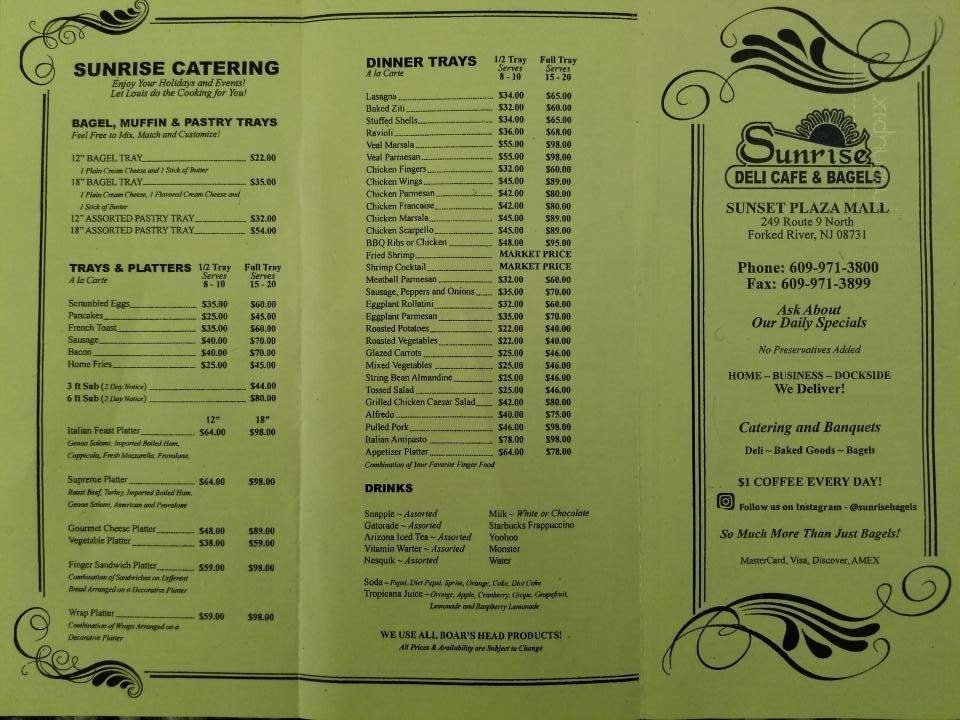 Menu page 1