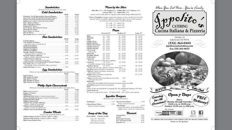 Menu page 1