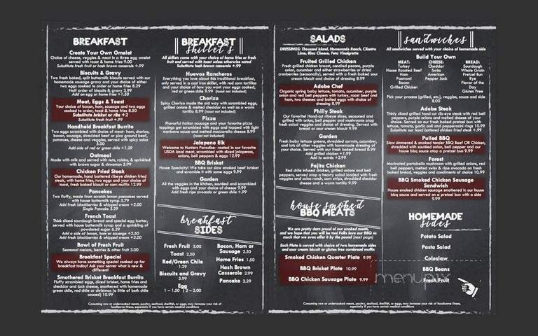 Menu page 2