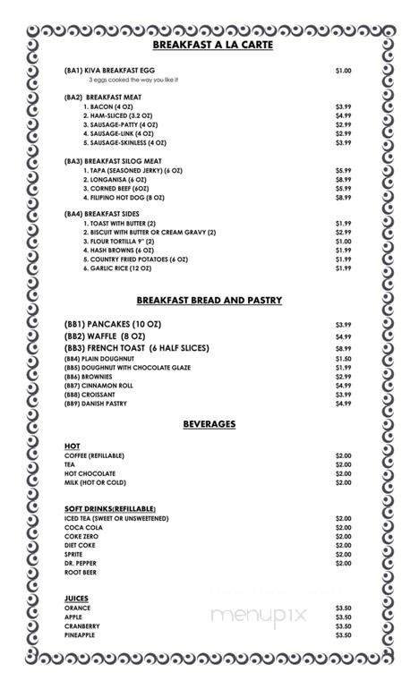 Menu page 1
