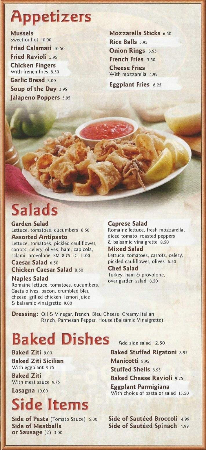 Menu page 1