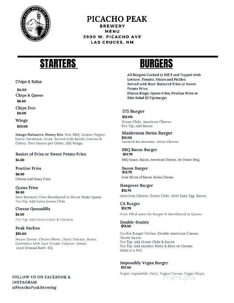 Menu page 1