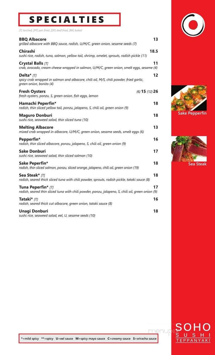 Menu page 9