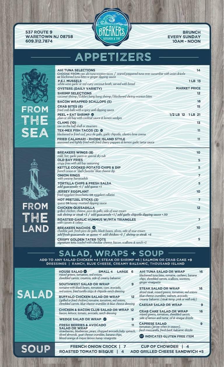 Menu page 1