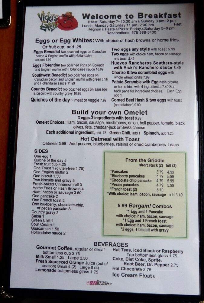 Menu page 1