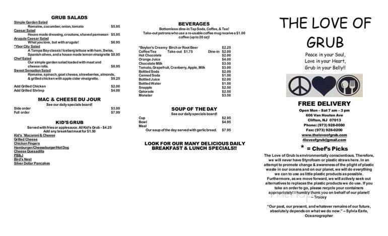 Menu page 1