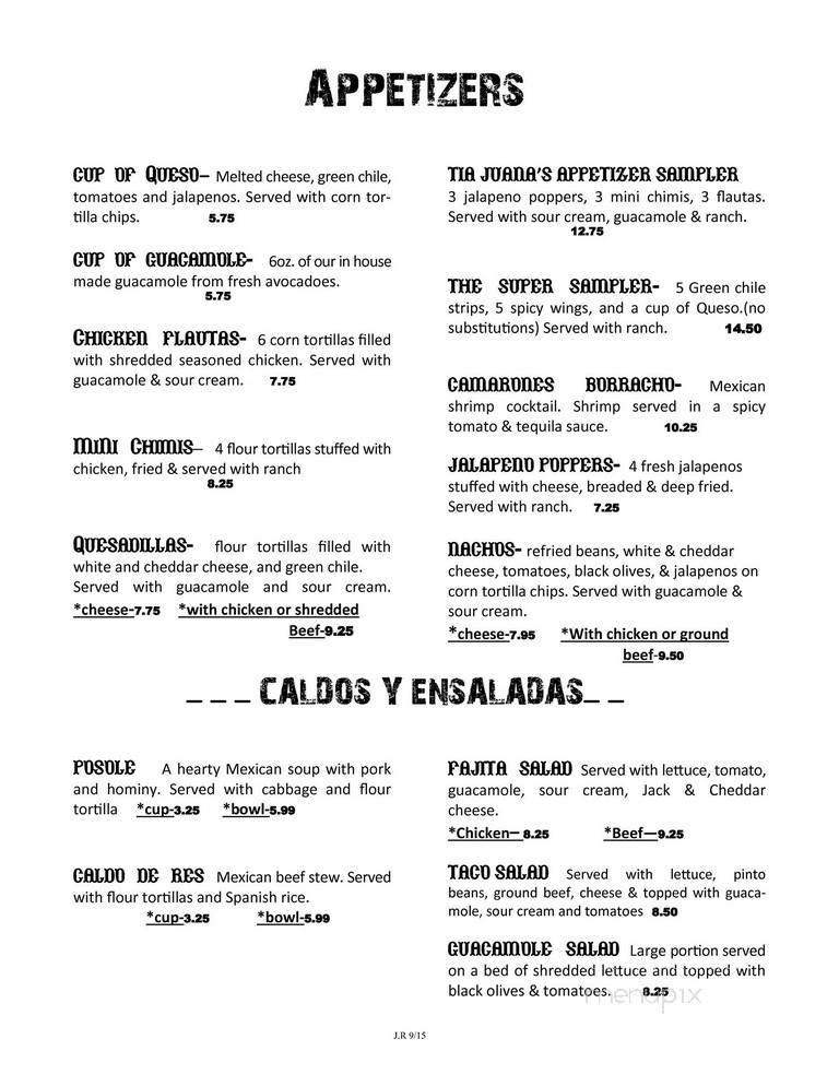 Menu page 1