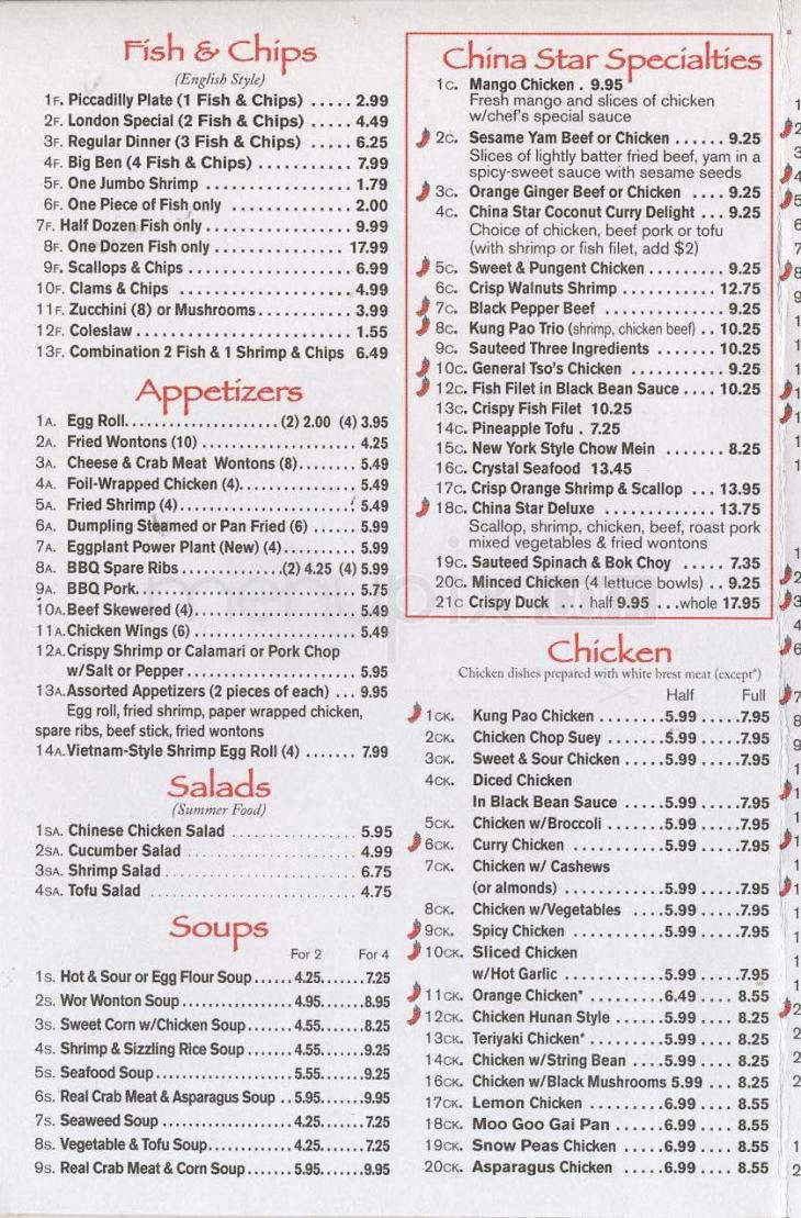 Menu page 2