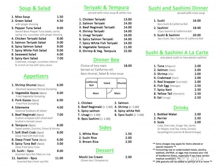 Menu page 2