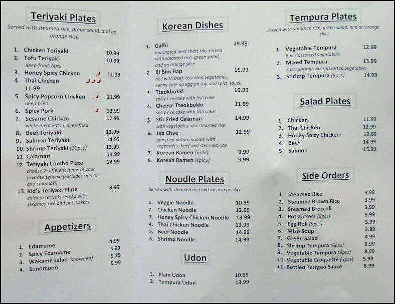 Menu page 3