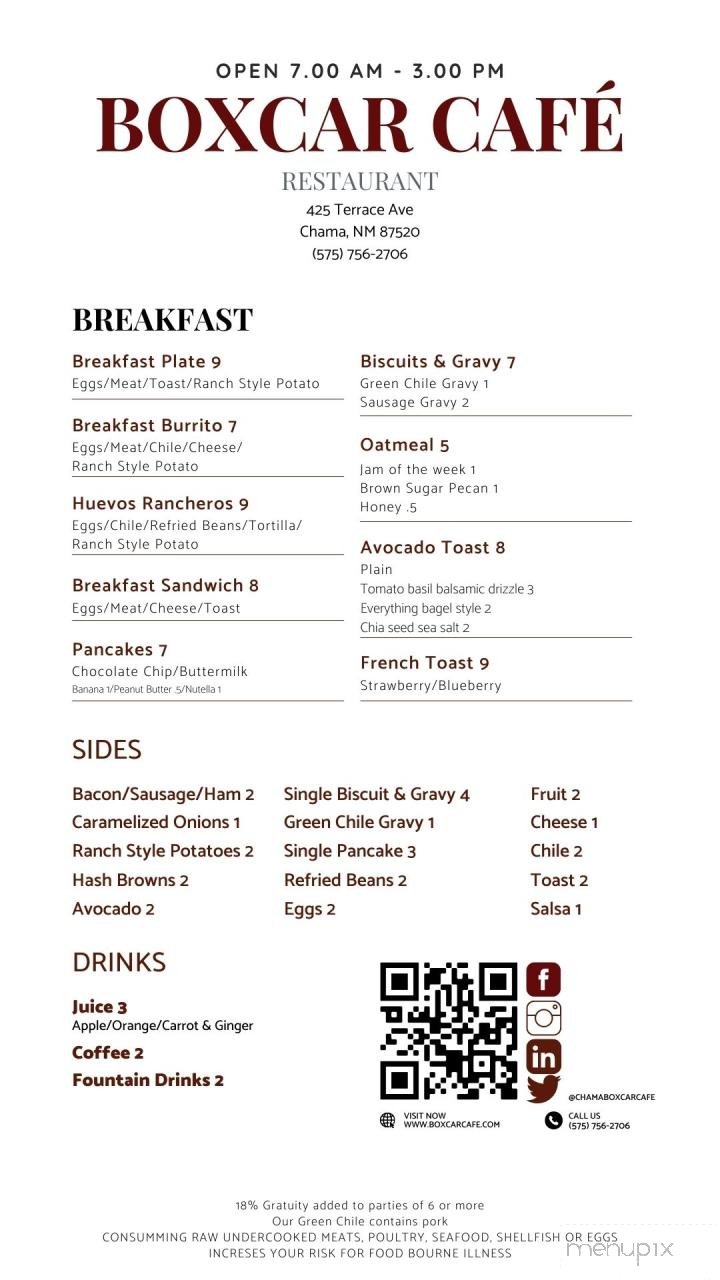 Menu page 1