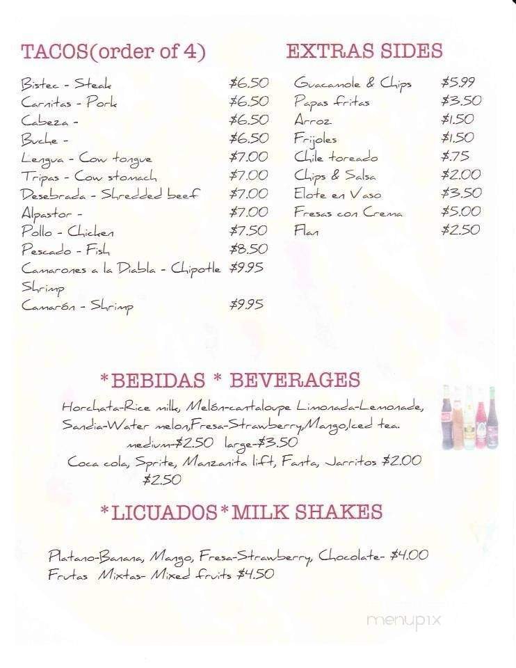 Menu page 1
