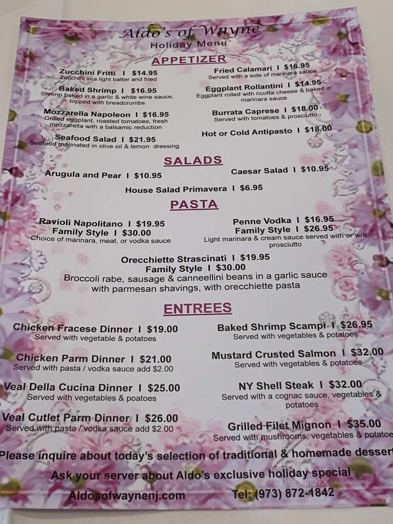 Menu page 1