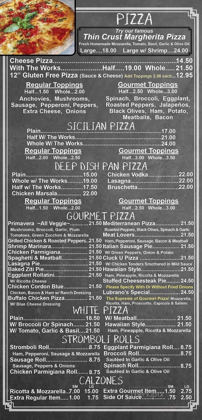 Menu page 1