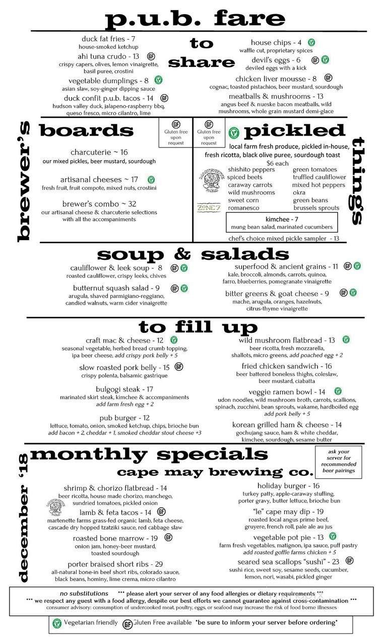 Menu page 1