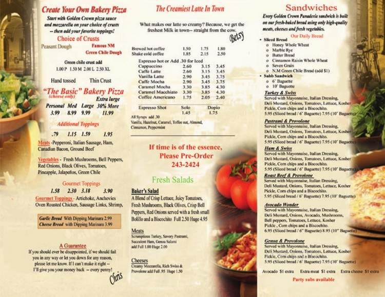 Menu page 2