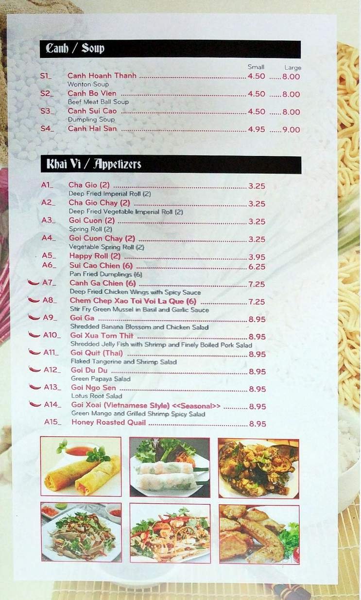 Menu page 2