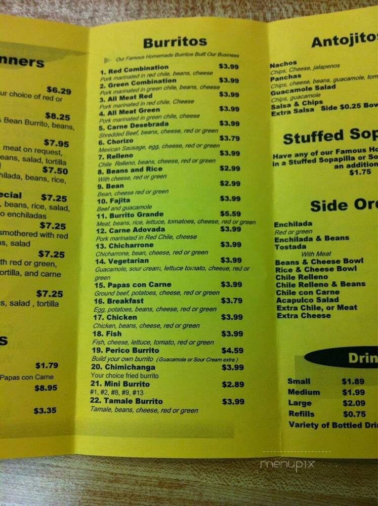 Menu page 2